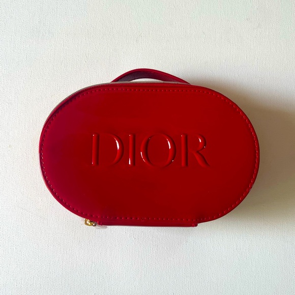 Dior Beauty Cherry Red Cosmetic Case Makeup Bag - Picture 1 of 10
